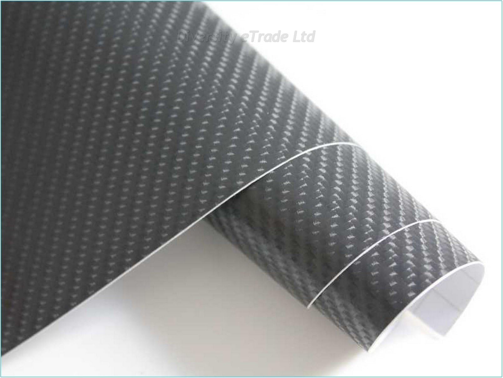 DiversityWrap 4D Carbon Fibre Car Wrap 50cm x1.52m (0.5m x1.52m) (19" x59") (Dark Grey)