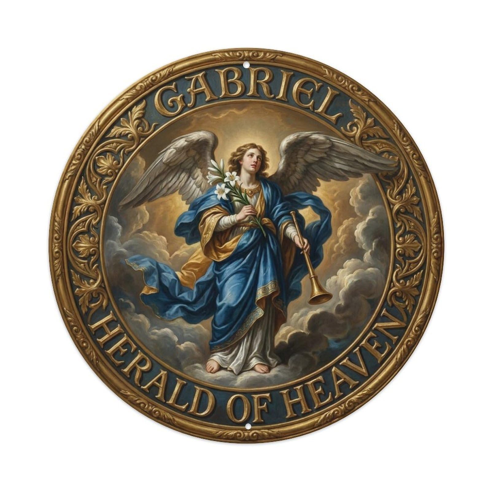 Archangel Gabriel Annunciation Herald of Heaven Metal Tin Sign