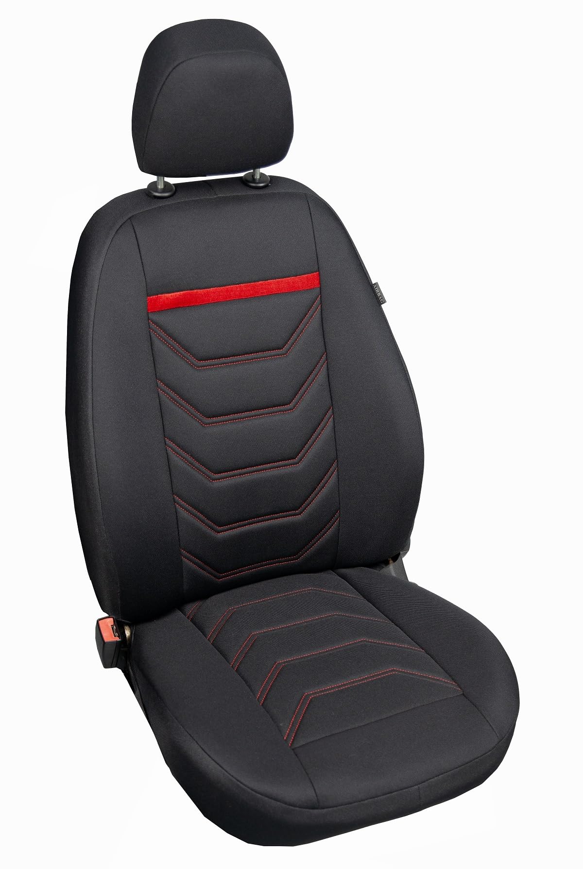 ERJOT Autobezüge Sitzbezüge Comfort Plus Schonbezüge Komplet Set Universal Schwarz (Rot)