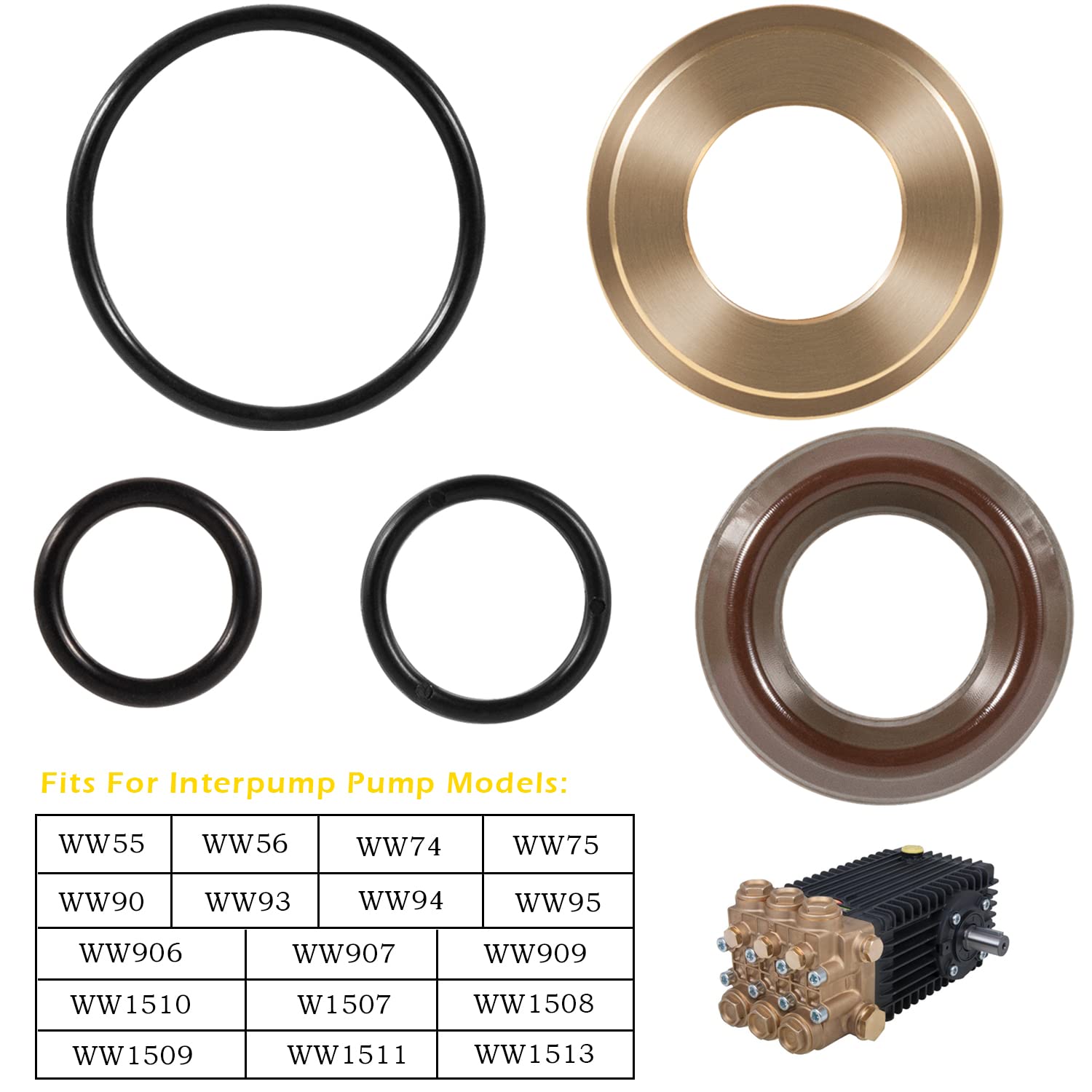 Pressure Washer Pump Kit 97 Complete Seal Packing For Interpump And General Pumps