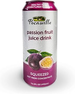 Pocasville Fruit Juices 16.5 Fluid Ounce (Pack of 12) (Passion Fruit)