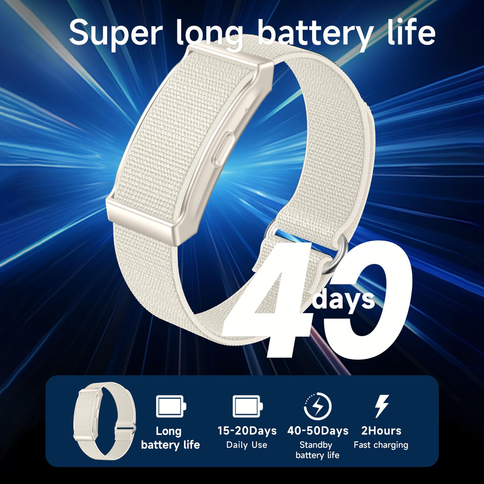 Smart Band Fitness Tracker Health Wristband contapassi contapassi | Monitoraggio del sonno, cardiofrequenzimetro, con contapassi, distanza, calorie, compatibile con telefoni Android e iOS