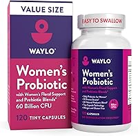Vista 1 de Probióticos para mujeres Cápsula pequeña fácil de tragar con prebióticos, 60 mil millones de UFC probióticos vaginales con arándano y D-manosa