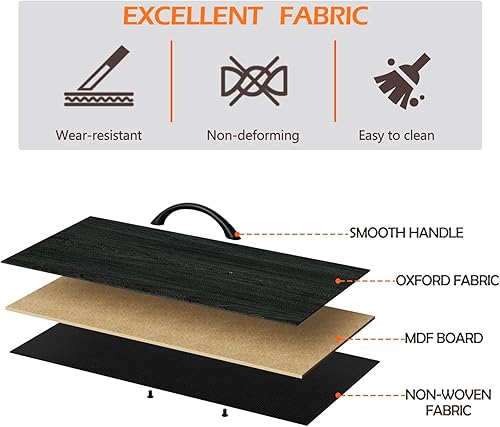 Miniatura 8 de Furnulem Cómoda de 10 cajones de roble negro, cajón alto de almacenamiento, cómoda ancha en el dormitorio, armario, sala de estar, pasillo,