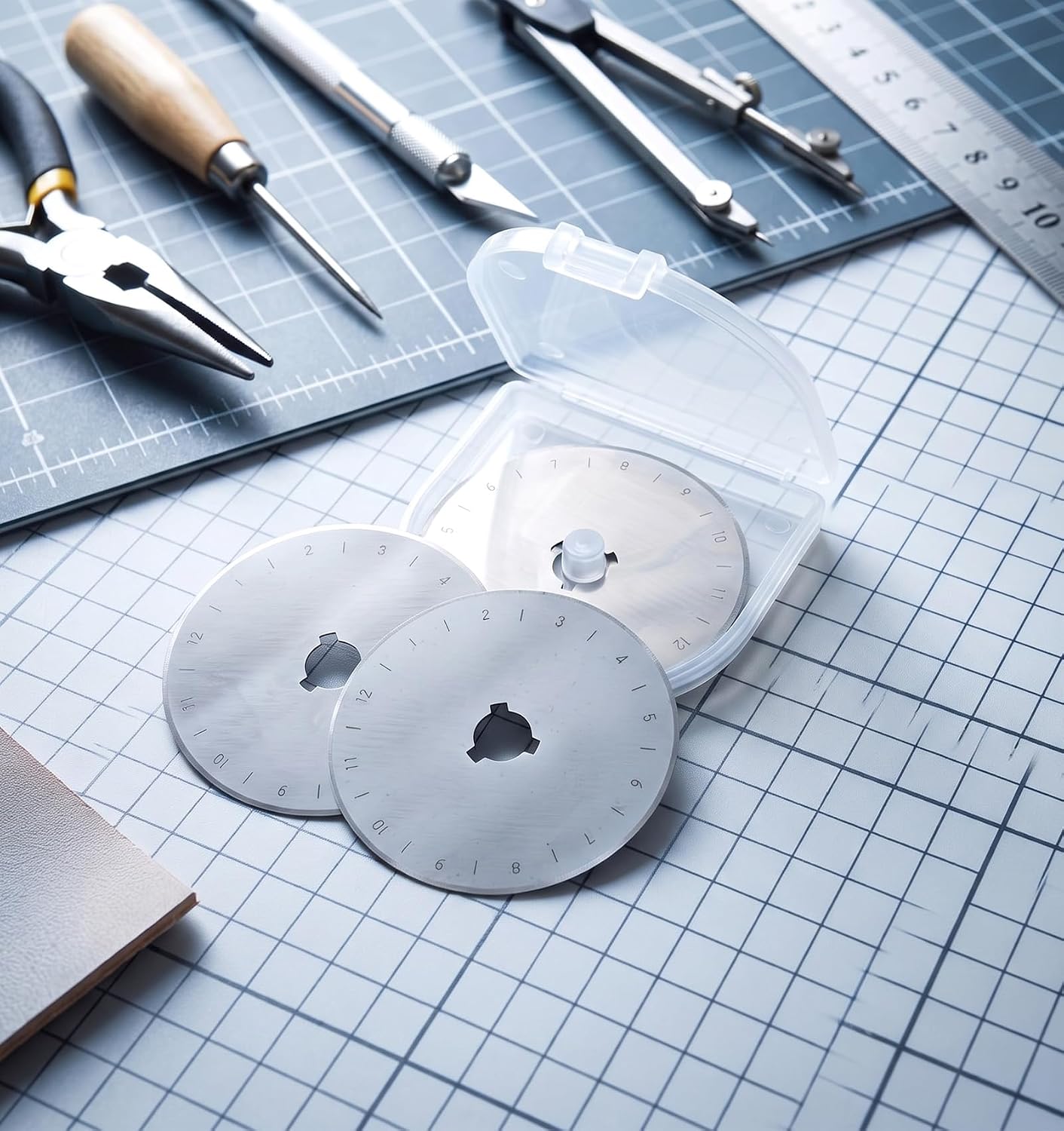 5 Pcs Rotary Blades 60mm, 60mm Rotary Cutter Blades