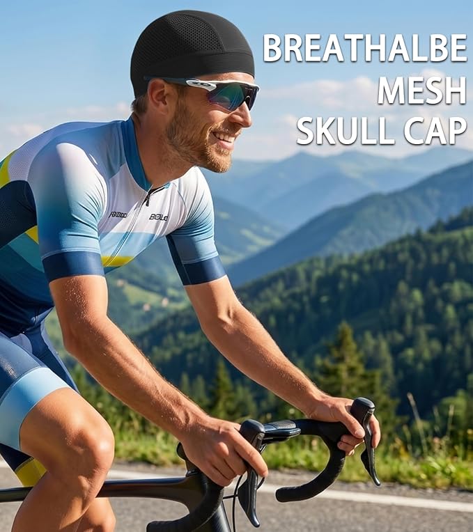 Gorro transpirable con forro para casco ciclismo unisex miniatura 2