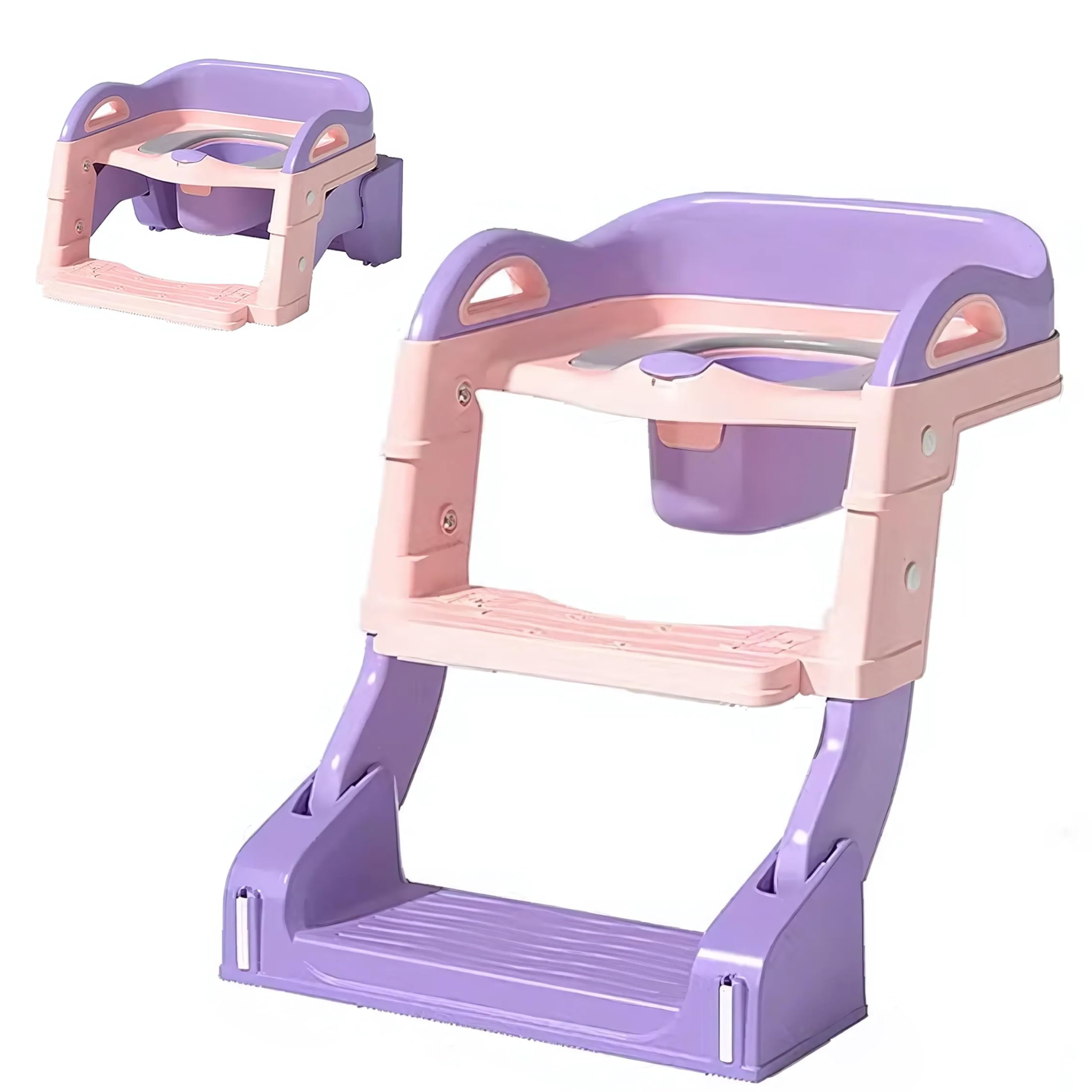Children Junior Training Potty Toilet Toddler Baby Kids Trainer Chamber Seat Plastic Chair with Cut Out Slot for Easy Carrying, Easy Empty & Clean (H-1 x Yellow Potty Chamber) — view 16