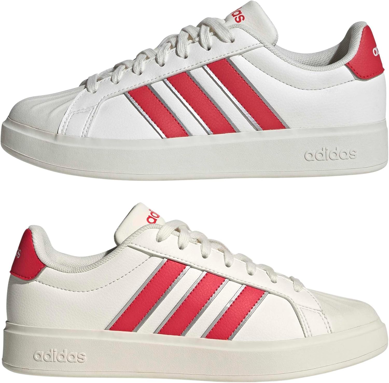 adidas Womens Streettalk Lace Up Sneakers Shoes Casual - White - Image 8