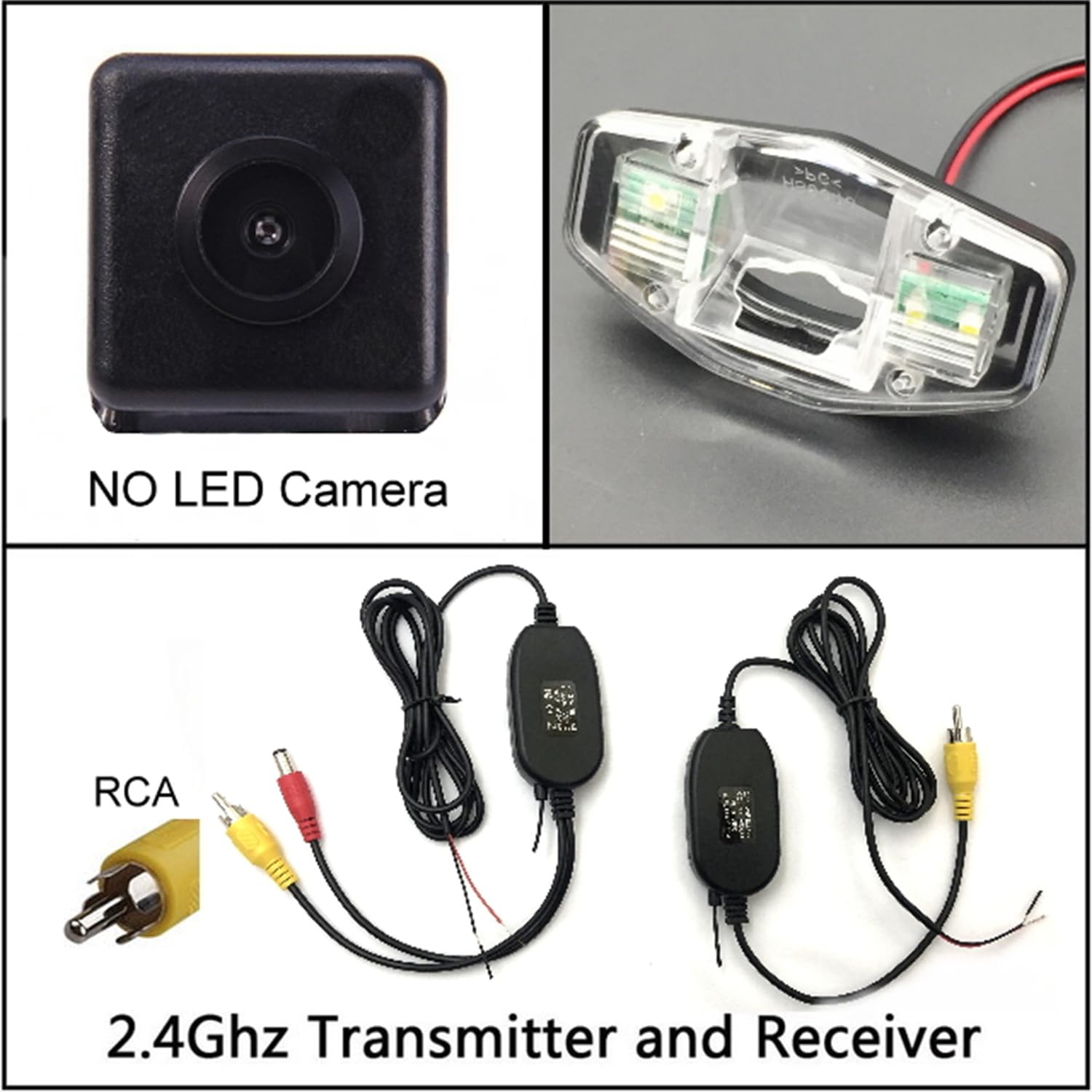 Samochodowa kamera cofania, zamiennik kamery cofania samochodu do City 2002-2008 Civic 2001-2014, wodoodporny metalowy monitor sterowania samochodem, kamera cofania samochodu, B-NO LED (normalna