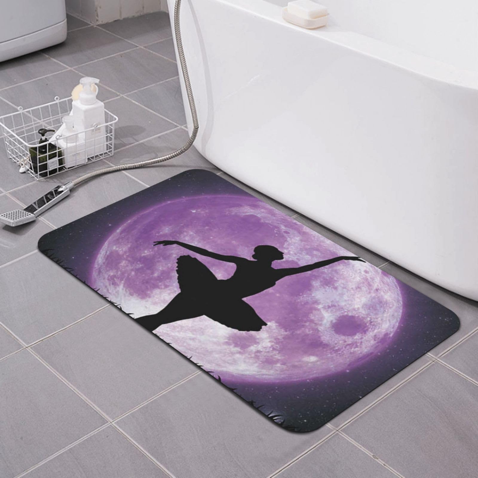 Tapis de bain diatomée ballerine 80 cm antidérapant et absorbant