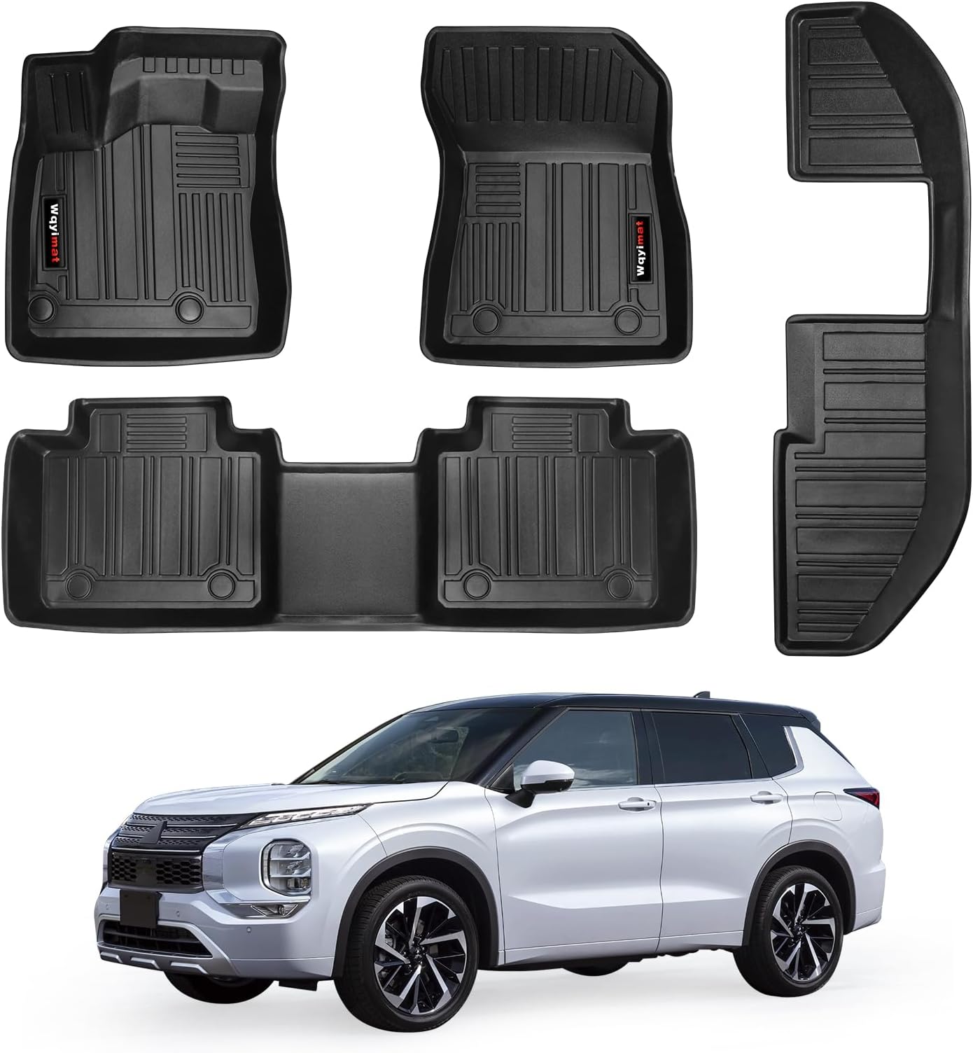 Wqyimat Custom Fit for 2022 2023 2024 Mitsubishi Outlander All Weather Floor Mats