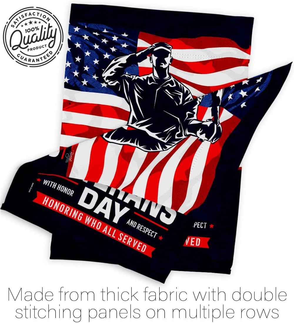 Breeze Decor Honor House Flag Dowel Set Armed Forces Day All Branches Support United State American Military Veteran Decoration Banner Small Garden Yard Gift Double-Sided, Made in USA