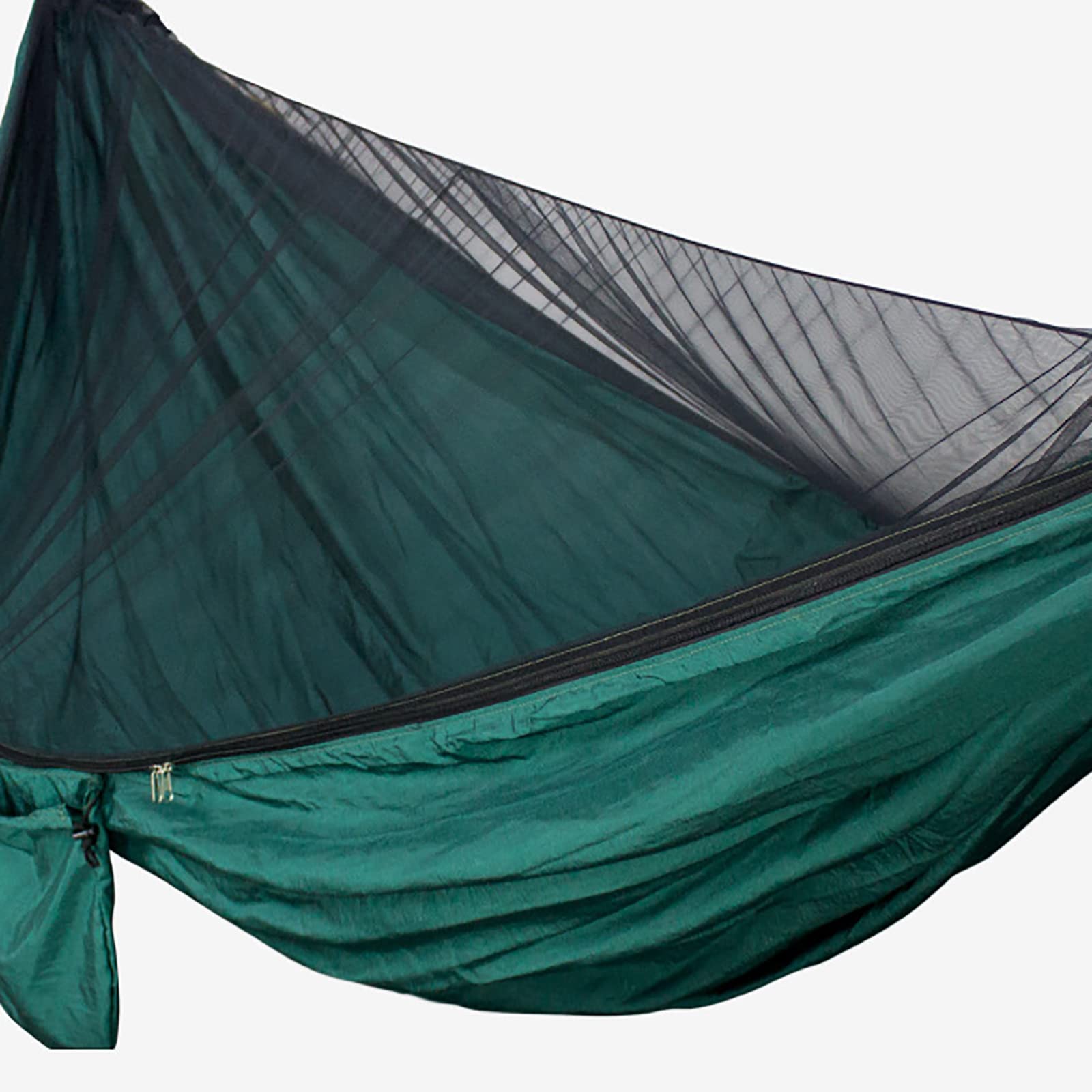 amaca da campeggio, con rete 290 x 140 cm campeggio capacità di carico 300 kg paracadute in nylon traspirante portatile