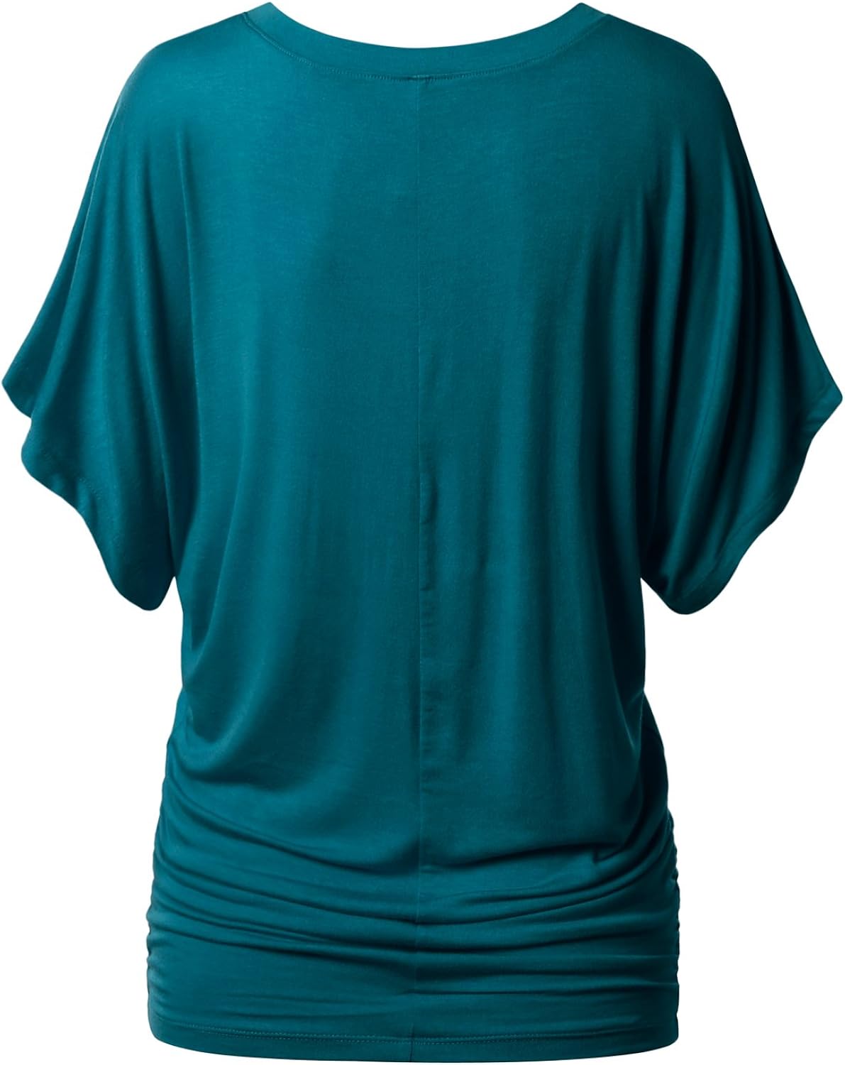 URBANCLEO Womens Dolman Sleeve Top Boatneck Drape Shirts Small Awts055_teal2607