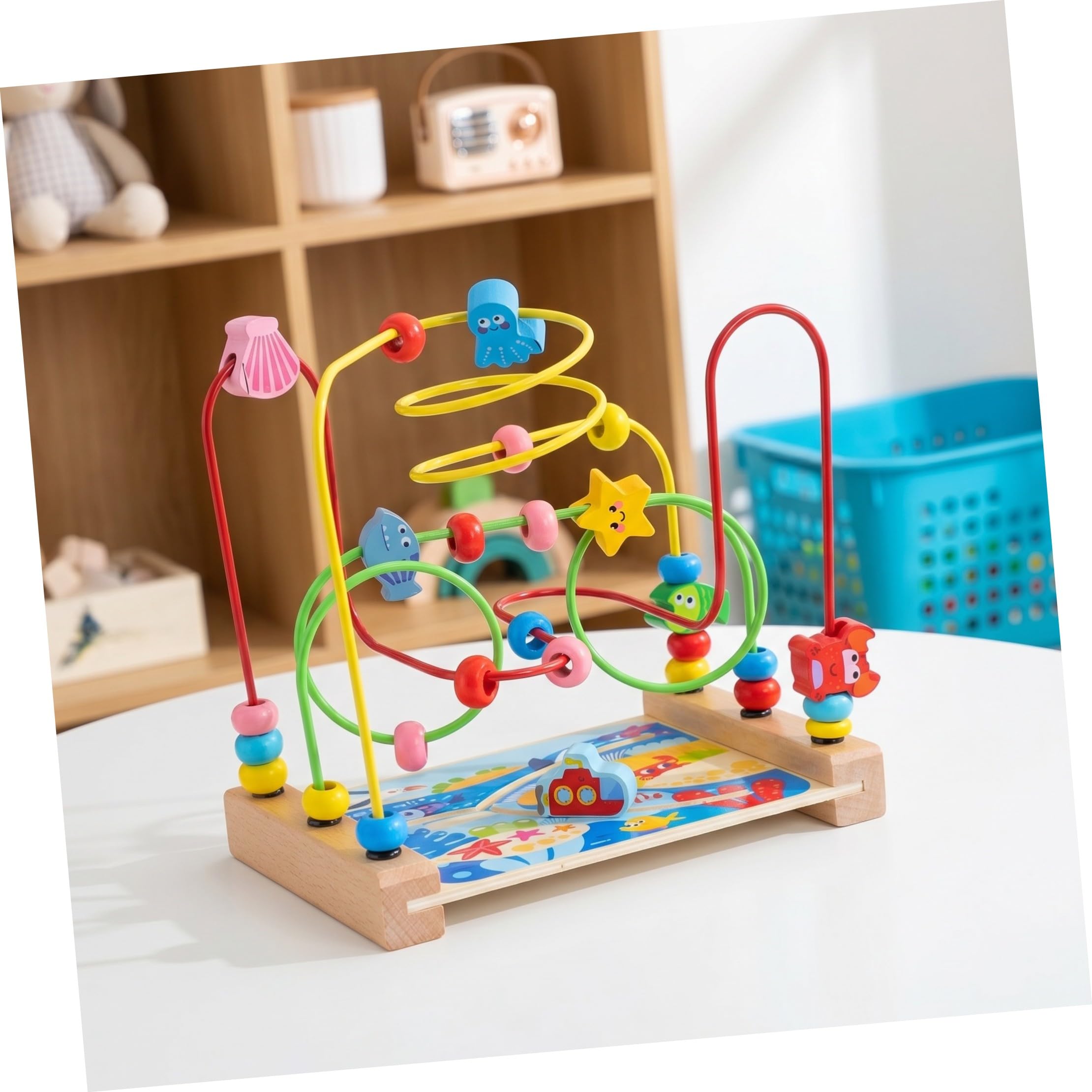 Abaodam Labirinto Perline Educativo in Legno, Gioco per Bambini e Piccoli | Giocattoli Sensoriali, Giochi Anni, Back To School Party, Blocchi Grandi e Divertenti