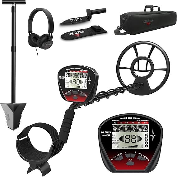 DR.ÖTEK Metal Detector for Adults and Heavy Duty Garden Shovel