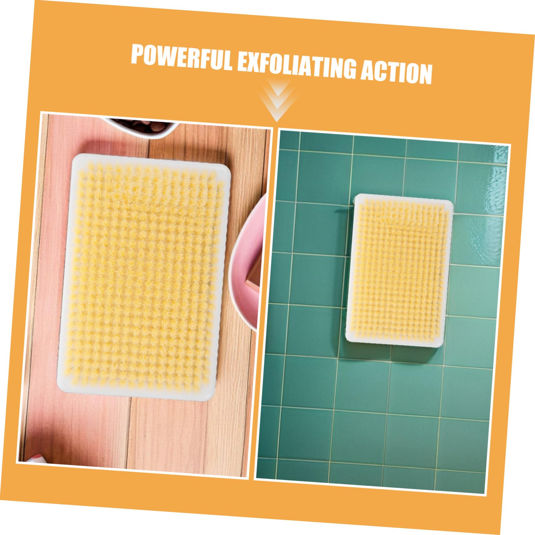 Ipetboom 2 Pezzi Scrub Schiena da Doccia Parete con Setole Esfolianti Resistenti Spazzola Massaggiante Corpo per Pulizia Profonda Senza Uso di Mani Accessorio Bagno Facile da Installare e