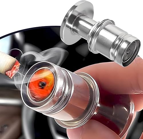 Miniatura 4 de EJECT - Enchufe para encendedor de cigarrillos de 12 V, 1.29 x 1.88 pulgadas, metal antiarañazos para encender rápidamente colillas de cigarrillos,