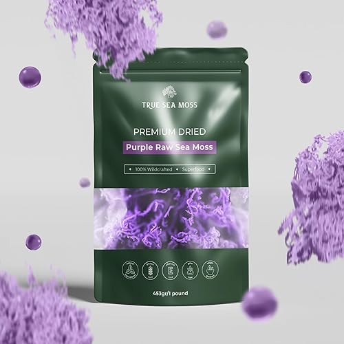 Miniatura 2 de TrueSeaMoss PURPLE Sea Moss Raw Raw Seamoss Raw - 100% orgánico irlandés seco musgo marino bebida avanzada - Limpio y secado al sol - Musgo marino