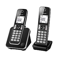 Panasonic KX-TGD312JTB Telefono Cordless Digitale, Unità Base e 2 Ricevitori