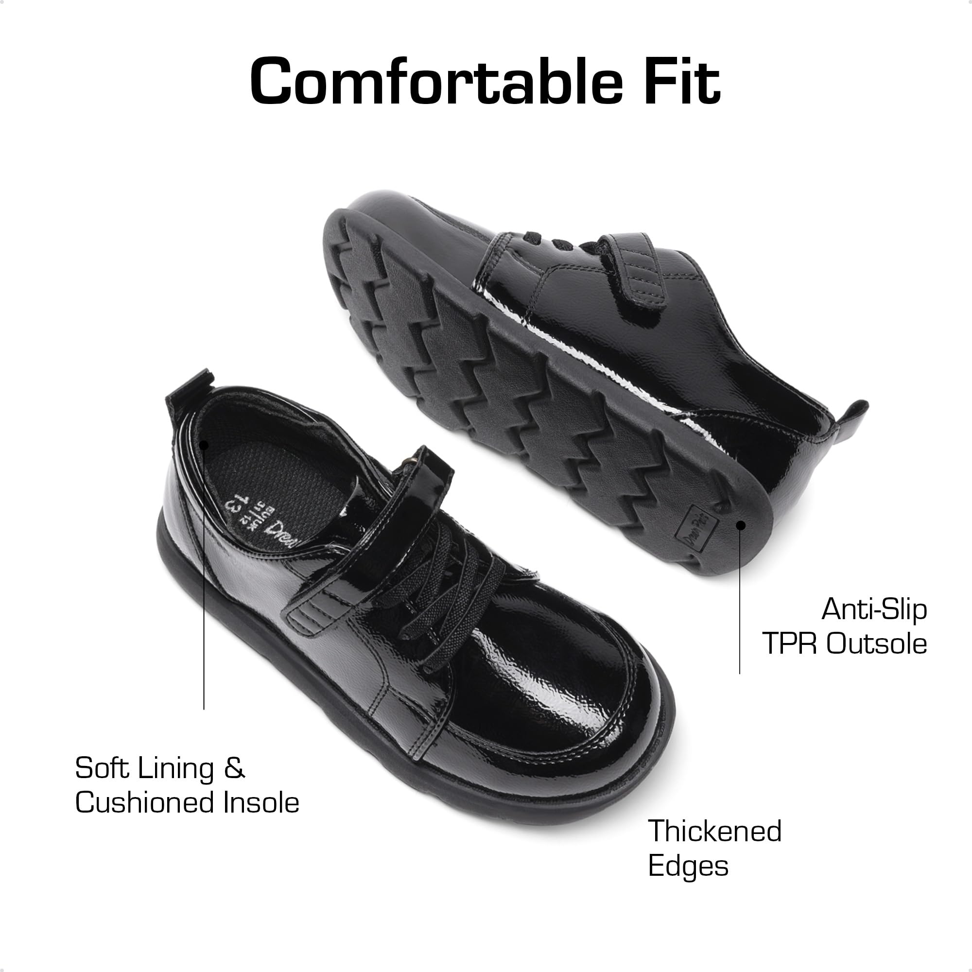 DREAM PAIRS Chłopięce buty do sukienki trampki na co dzień oksfordy formalne mundurek szkolny buty dla malucha małego dziecka