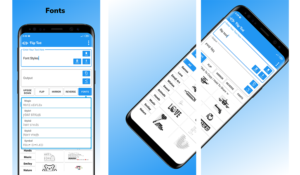 Flip Text - Text Art-Aplicación en Amazon Appstore