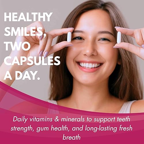 Miniatura 6 de Suplemento diario premium para el bienestar de las encías, aliento fresco y fuerza dental - Vitaminas, minerales y mezcla botánica - 60 unidades