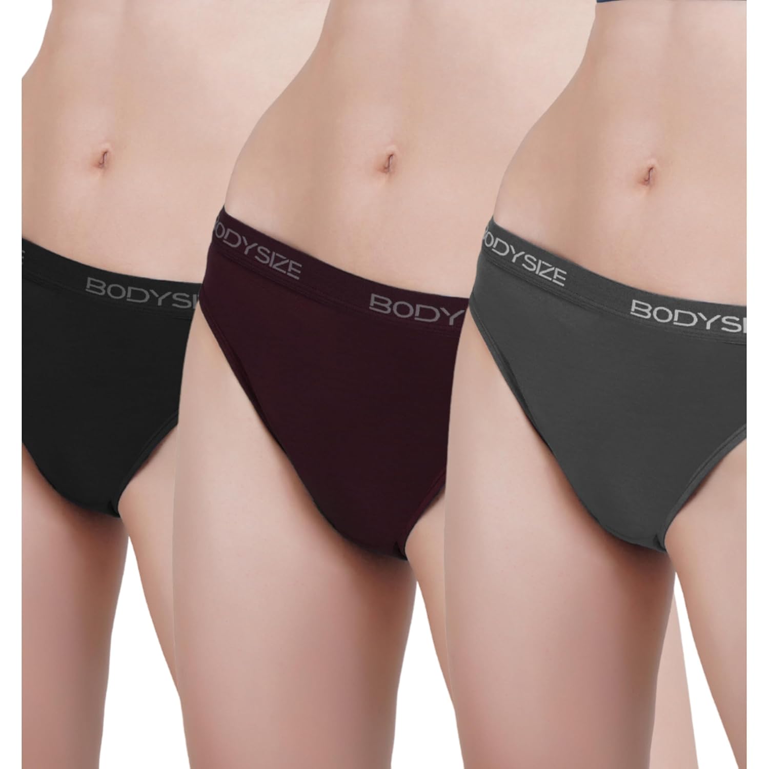 BODYSIZE Women Mid-Waist Hipster Polyester Lycra Panties (AN37) (Sweat Proof, Soft Fabric for Extra Stretch) – Pack of 3 BODYSIZE Women Mid-Waist Hipster Polyester Lycra Panties (AN37) (Sweat Proof, Soft Fabric for Extra Stretch) – Pack of 3