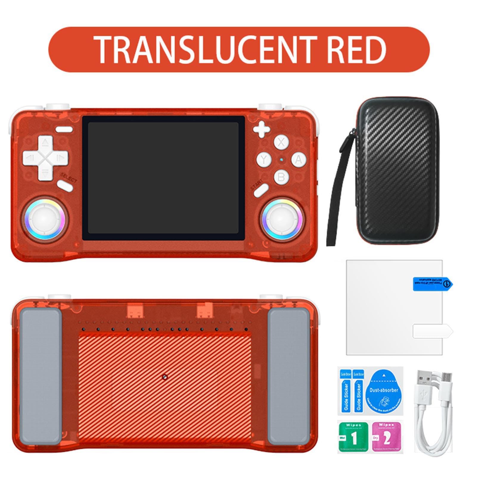 Ejoyous Consola de Juegos Portátil Retro, Consola de Juegos Portátil ABS con Pantalla HD de 3,5 Pulgadas 640x480, RK3326 64 bits A35, Batería de 4000 MAh, para Fanáticos de en Casa de Viajes (128GB)
