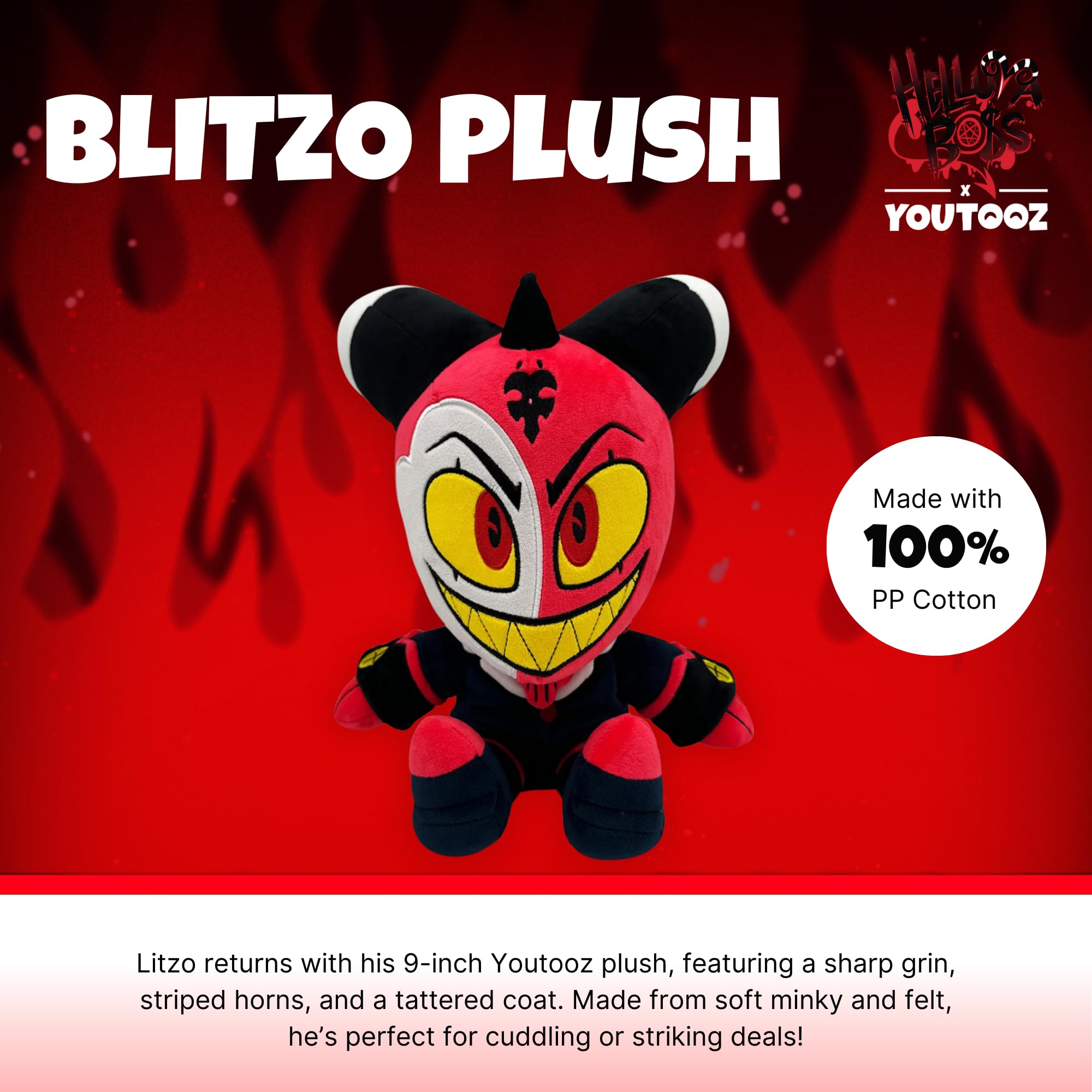 helluva boss ヘルヴァボス　youtooz ぬいぐるみ　セット Amazon.com: Youtooz Helluva Boss Blitzo Plush – 9-Inch Collectible