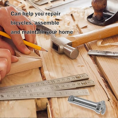 Miniatura 4 de Multiherramienta compacta de titanio, 2026 nueva mini llave ajustable multifuncional herramienta de aleación con abridor de botellas, herramienta