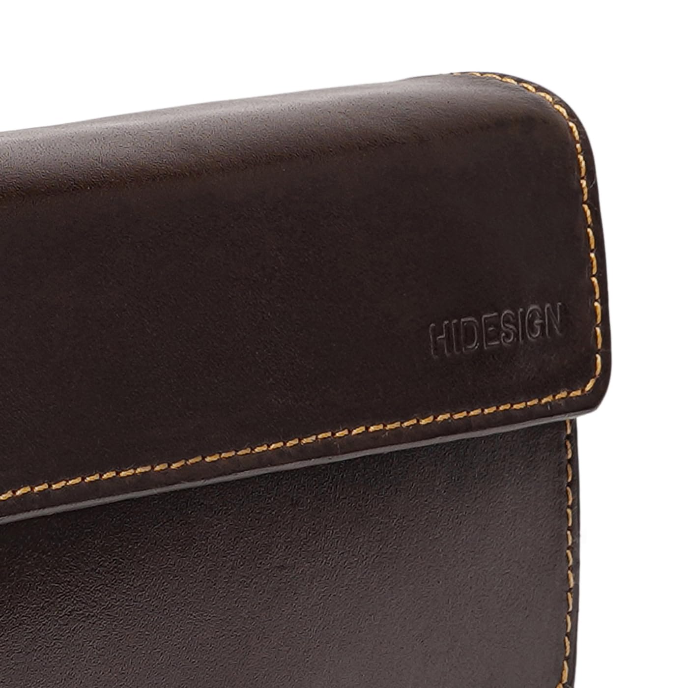 Hidesign Andover W4 Genuine Leather Men's Zip Around Wallet (Dark Brown) 1