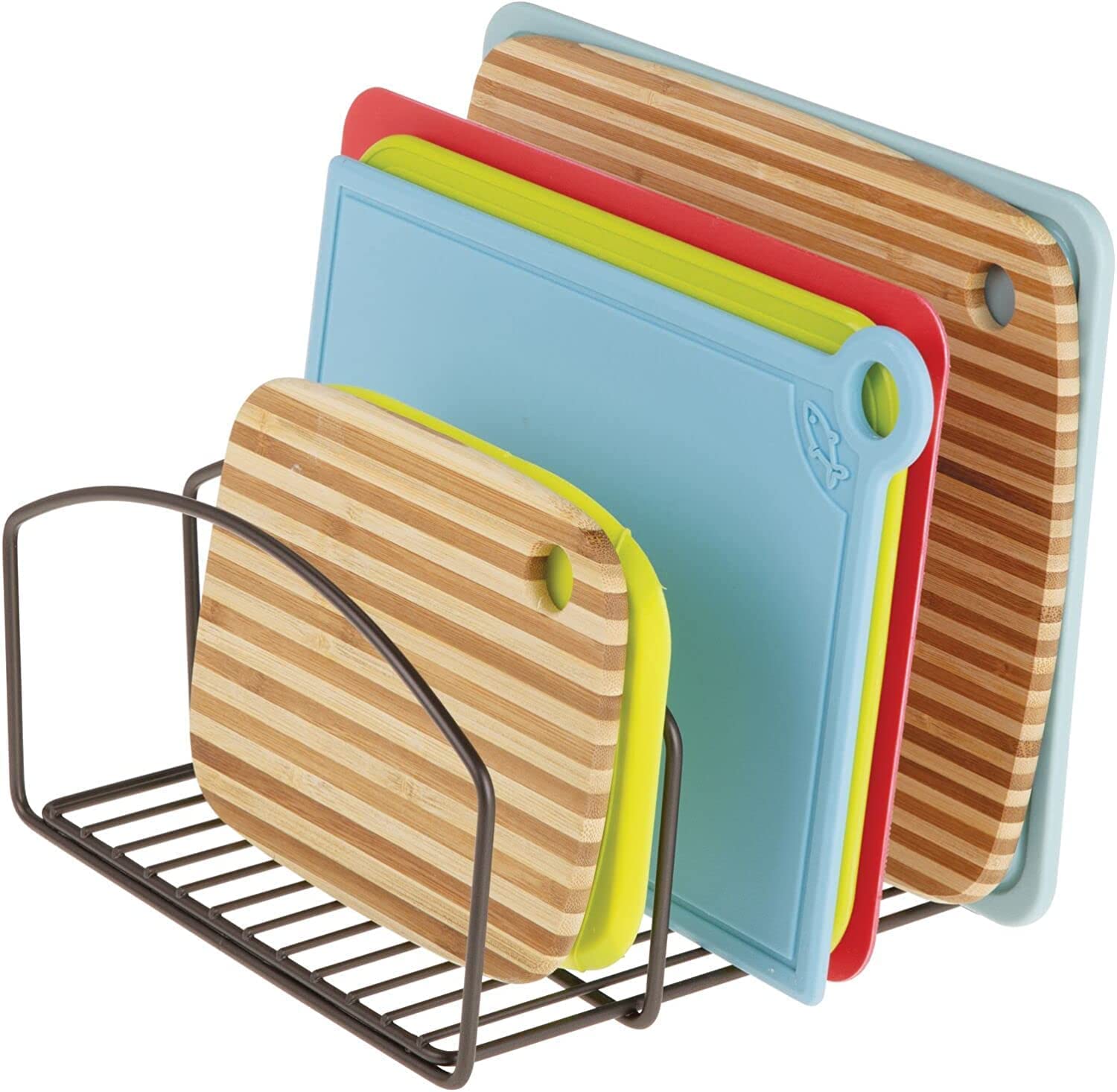 Black Iron Cookware Organizer – Freestanding Rack with 3 Slots for Kitchen Cabinet or Pantry – Perfect for Holding Pans, Pots, Lids,Cutting Boards Size: 9.5 × 8 × 7.25 inches