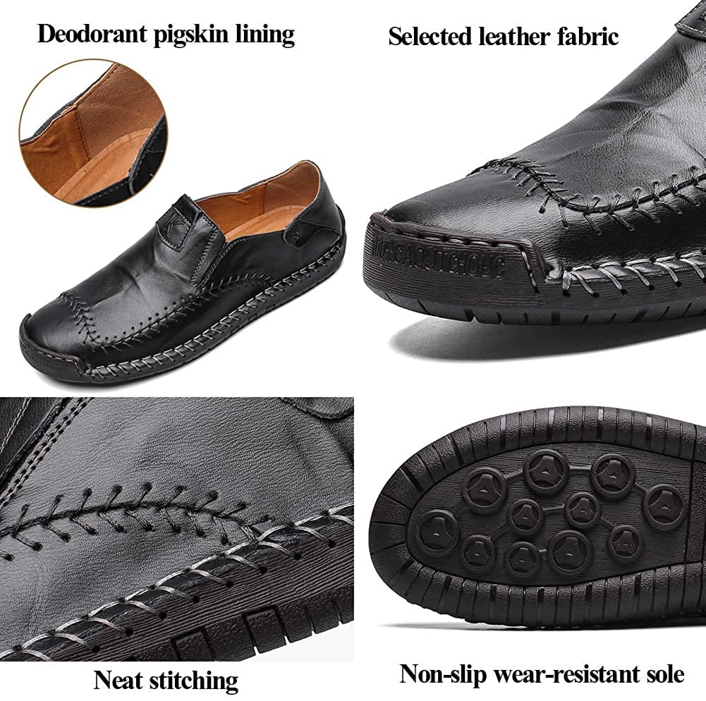 Asifn Mocasines Verano sin Cordones Zapatillas Hombre Cuero Casuales Zapatos Caballero Oficina Ligeras Ponerse Centavo Conducción Barco Vestido Formal