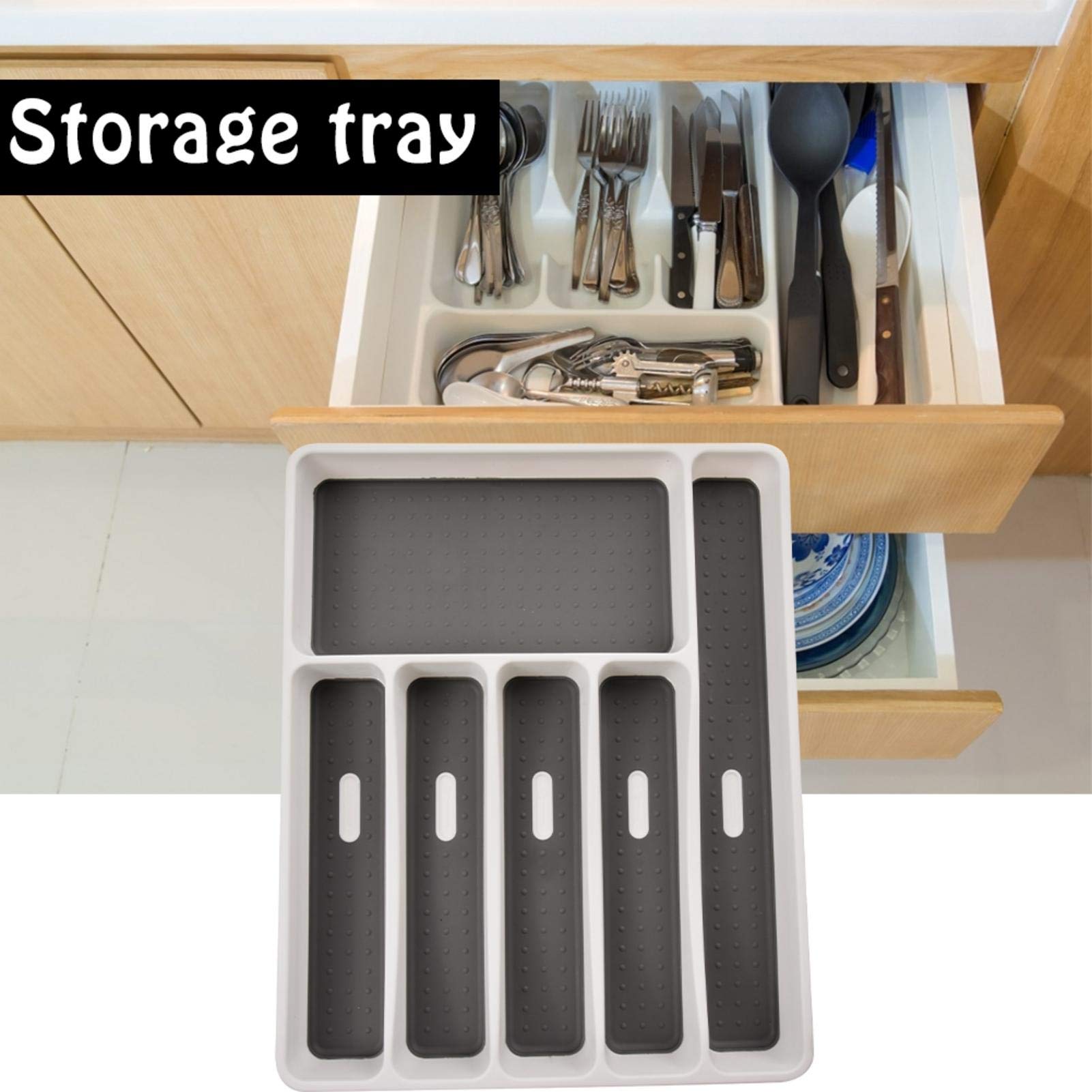 Amazon｜カトラリートレー カトラリー収納 キッチン引き出し スライド