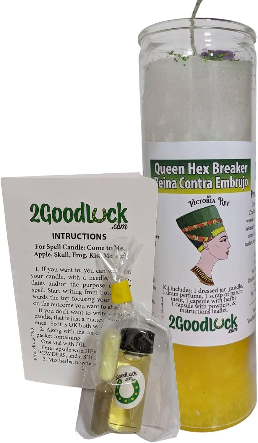 Victoria Rey Queen Hex Breaker Dressed Candle Kit - Veladora Kit Reina Contra embrujo