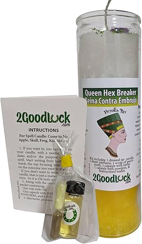 Victoria Rey Kit de velas vestidas Queen Hex Breaker - Veladora Kit Reina Contra embrujo