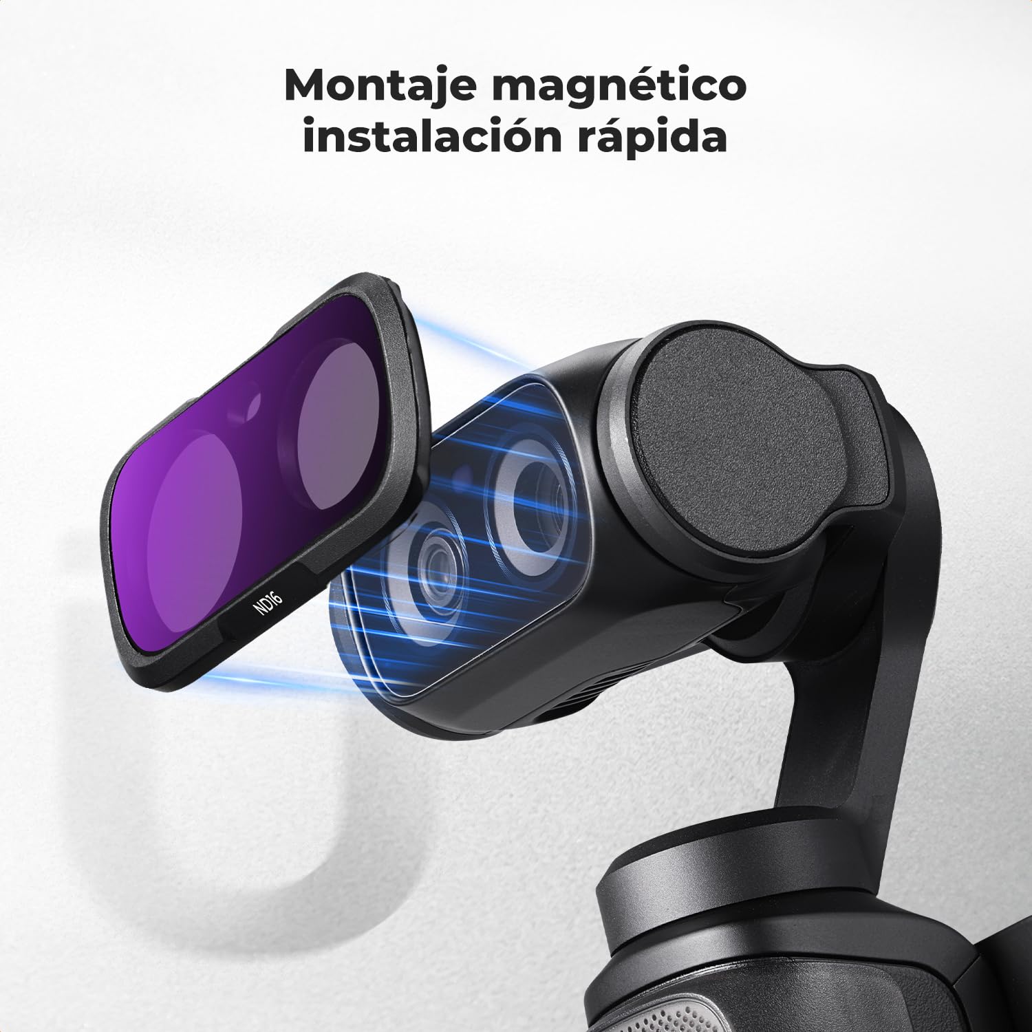 K&F CONCEPT Juego de 7 Filtros ND Compatible con Insta360 Luna Ultra | Filtros ND8+ND16+ND32+ND64+ND128+ND256+ND1000, Montura Magnética, Recubrimiento De 28 Capas, Resistente Al Agua -FI061