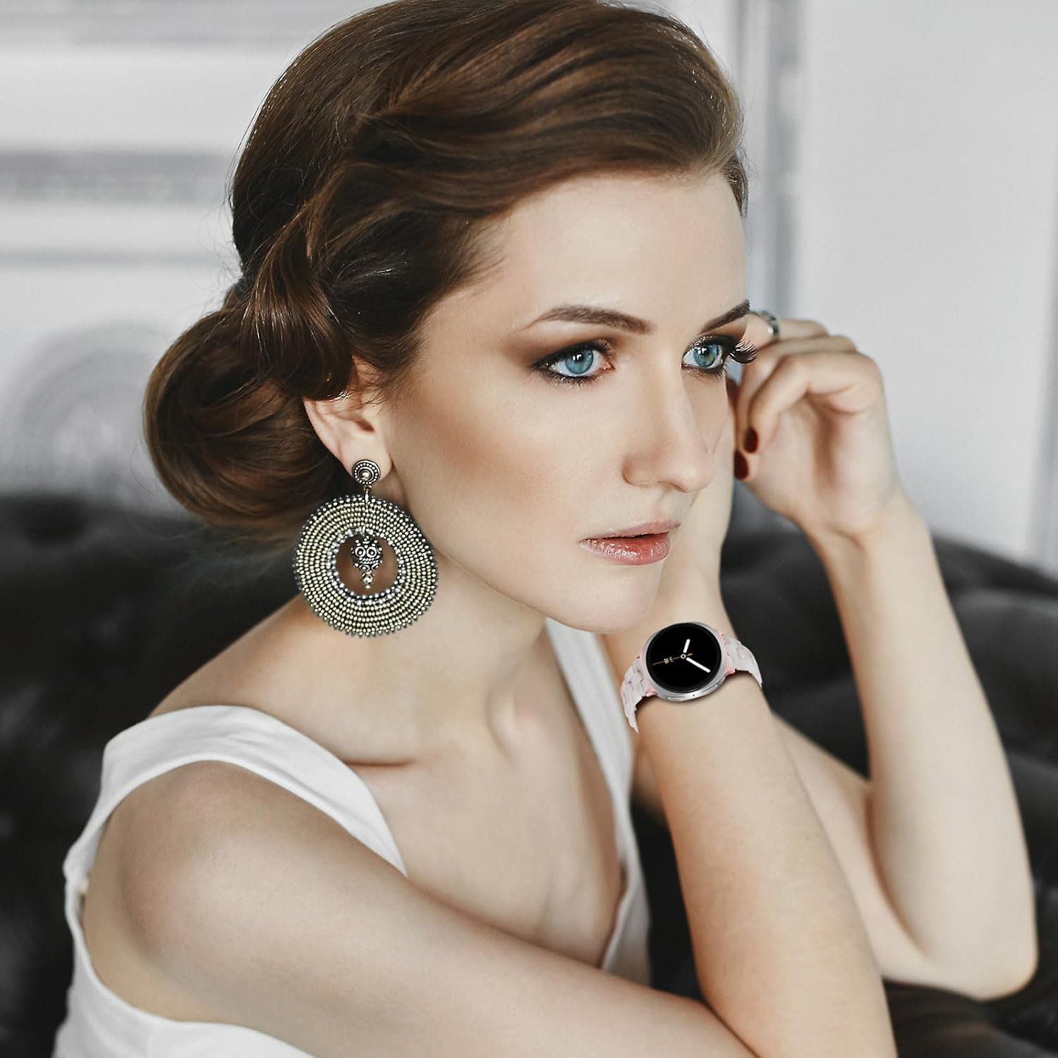 Resin Bands Compatible with Samsung Galaxy Watch 8 40mm 44mm/Galaxy Watch 8 Classic 46mm,Stylish Replacement Strap for Women Men - Image 7