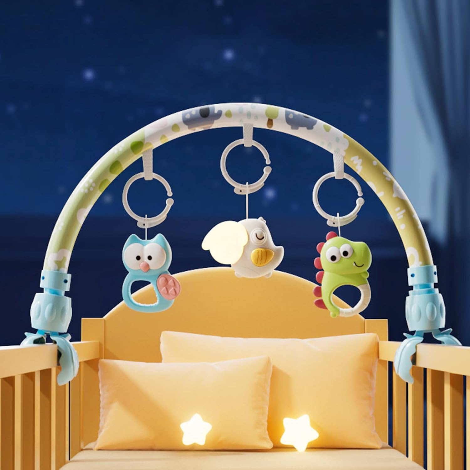 Stroller Arch Toy, Battery-Powered Entertainment Pendant with Lights, Sensory Activity Arch for Car Seat & Stroller, Kids Ages 0+