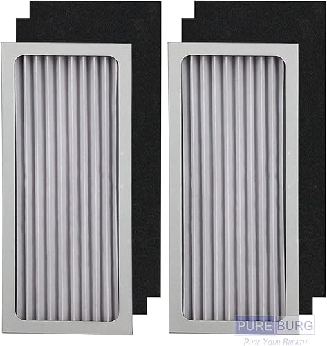 Miniatura 5 de PUREBURG 990051000 Juego de filtros HEPA de repuesto compatibles con Hamilton Beach TrueAir 04383 04384 04385 04386 Purificador de aire compacto