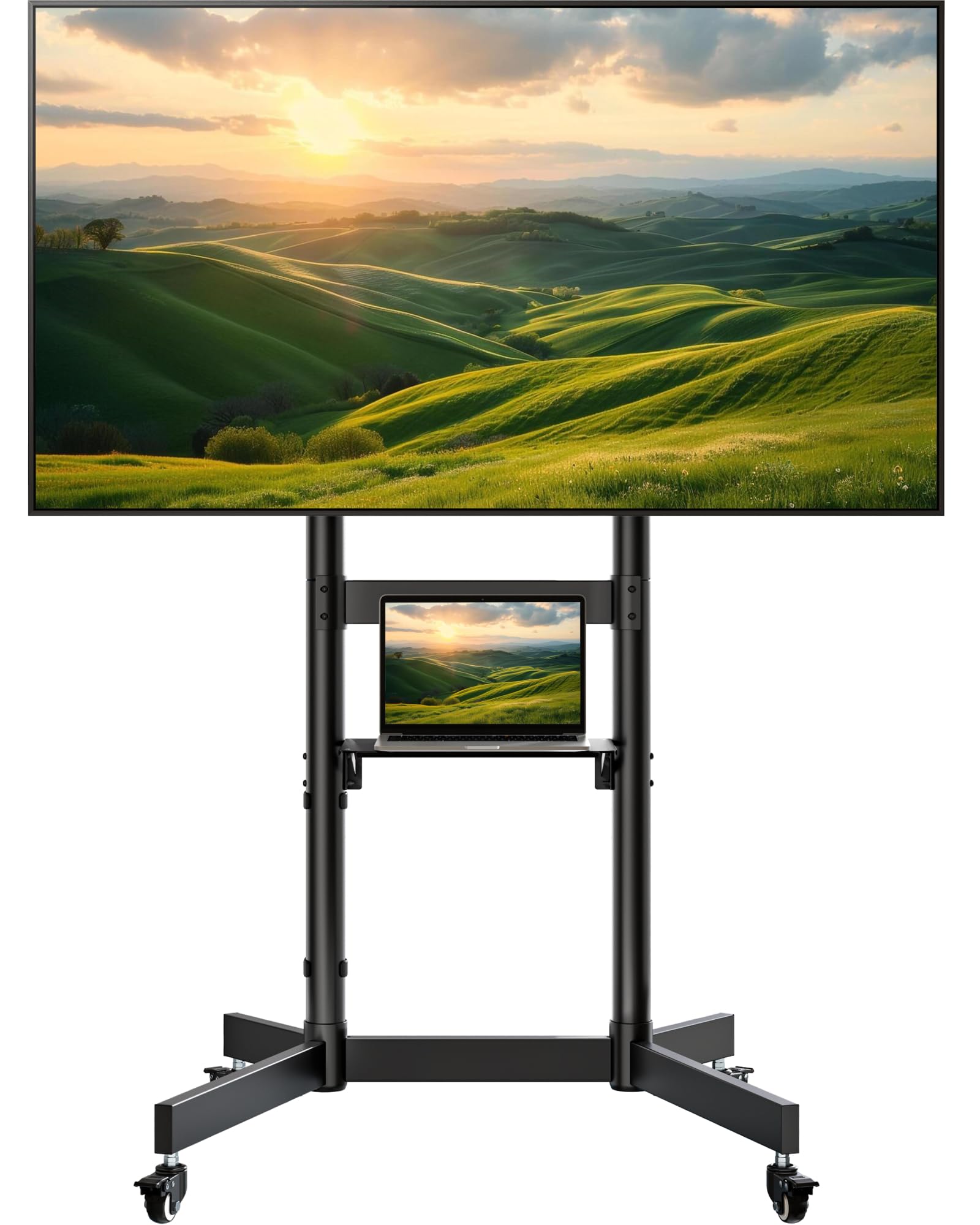 Soporte de TV con Ruedas para Pantallas de 55 a 100", Soporta 75 kg