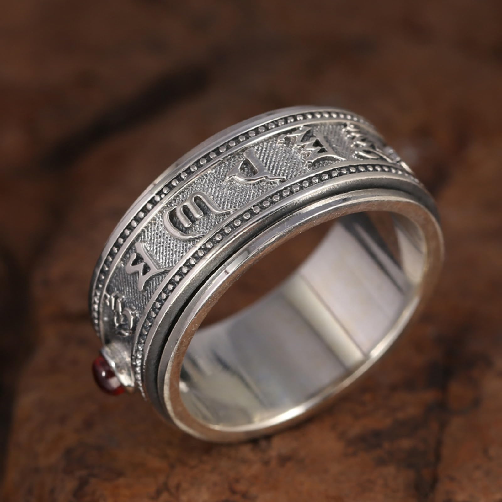 Bague en Argent 925 pour Homme Anti Stress