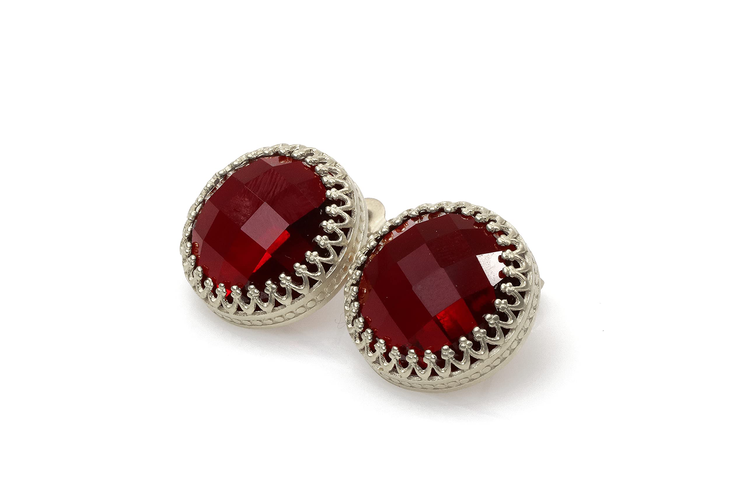 Anemone Bold Rosso Granato Orecchini - Moda Orecchini, Orecchini Pietra di Nascita, Orecchini Pietra di Nascita - Compleanno, Matrimonio, Anniversario Gioielli Regali per Donne - Stile Personalizzato