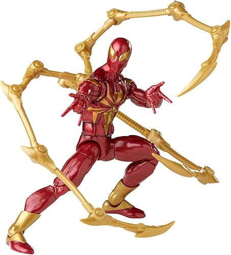 Vista 2 de Marvel Legends Series Spider-Man Figura de Acción Iron Spider de 6 pulgadas, Incluye 2 Accesorios