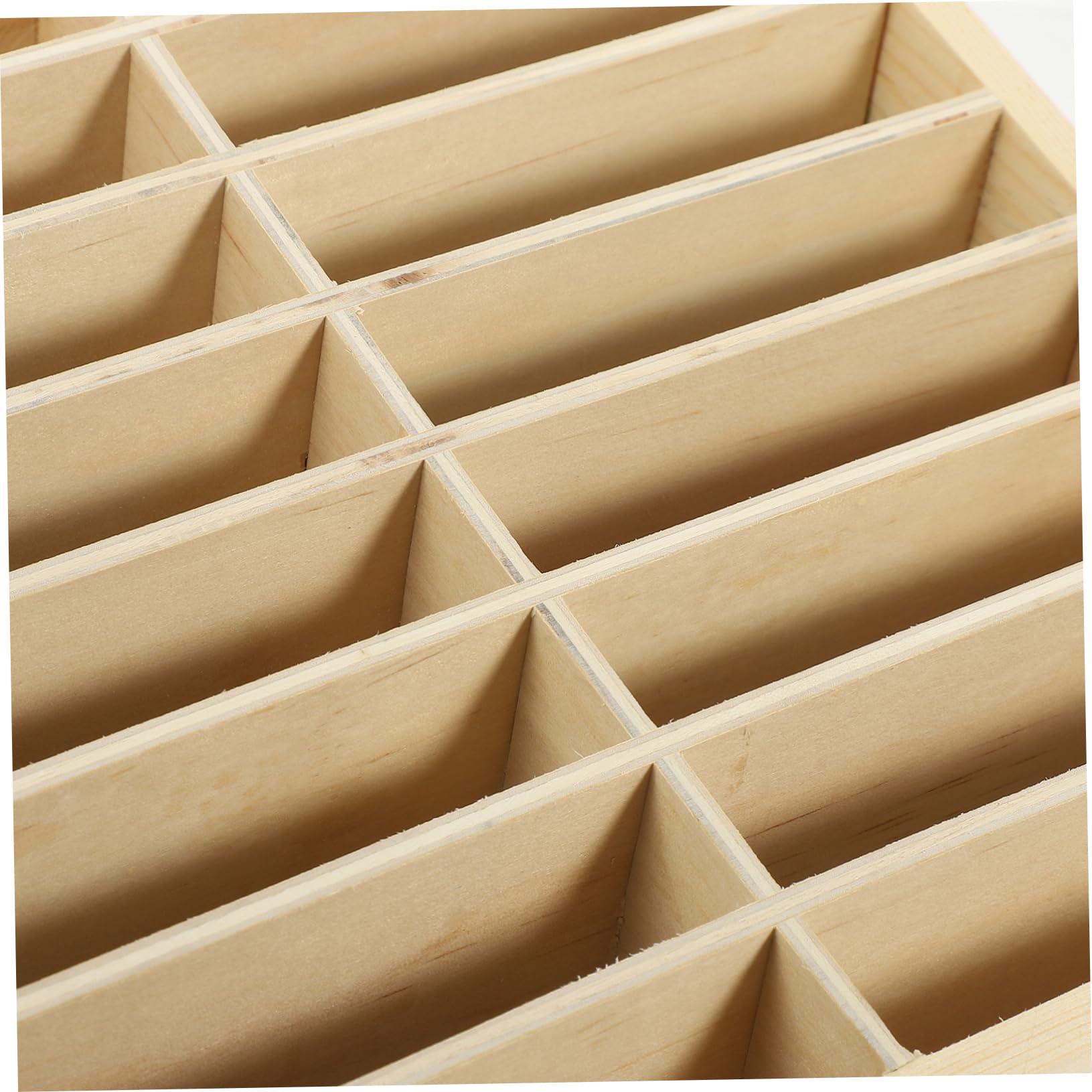 Scatola Porta Cellulari in Legno Beige per Scrivania, Organizer | Scomparti Multipli, per Penne e Telefono, Adatta a Scuola e Istituti Educativi, Design Semplice e Moderno
