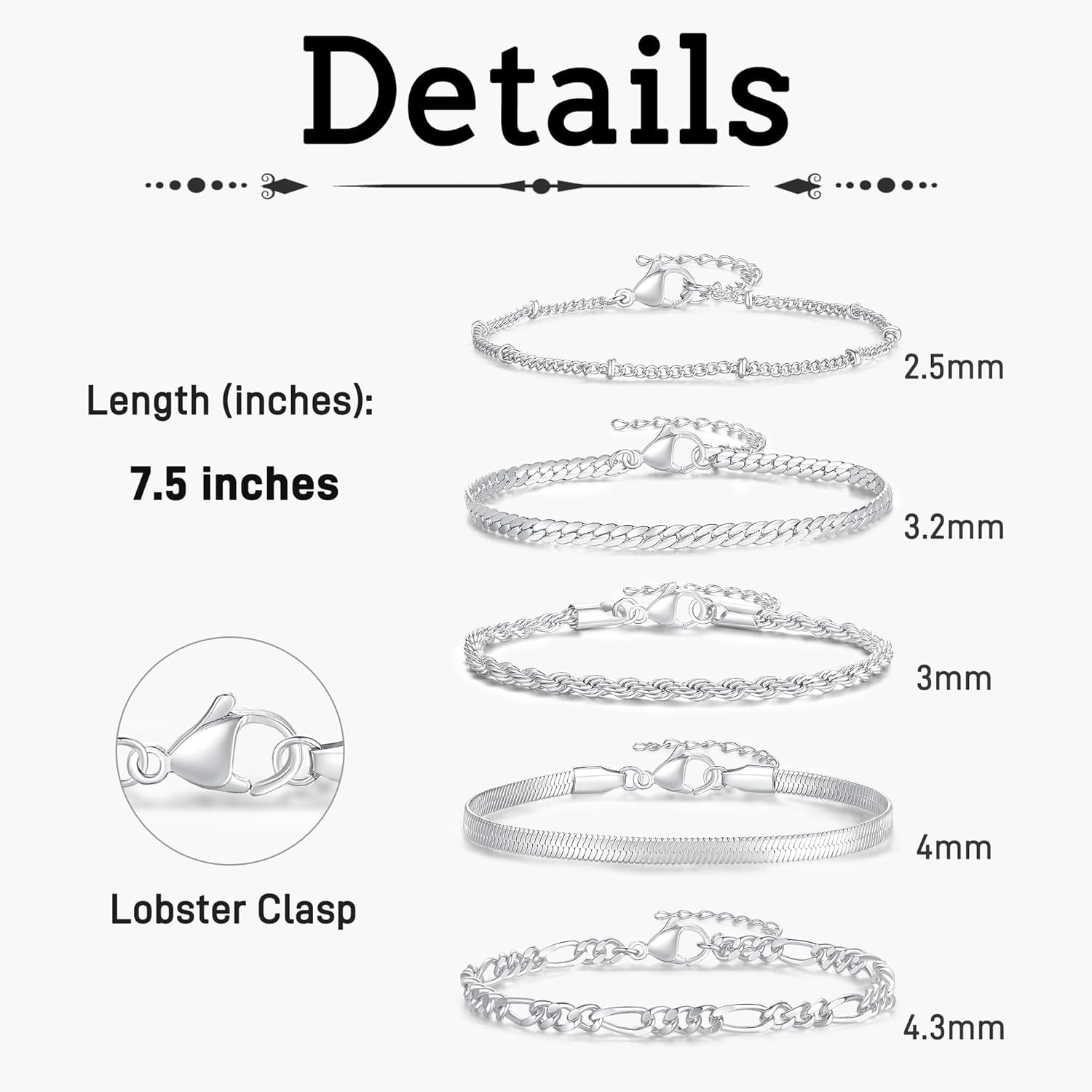 XIANNVXI Gold Plated Bracelets for Women Adjustable 14K Dainty Gold Bracelet Stack for Women Stackable Cuban Link Paperclip Chain Bracelet Set 5PCS Cute Trendy Bracelets for Present - Image 6