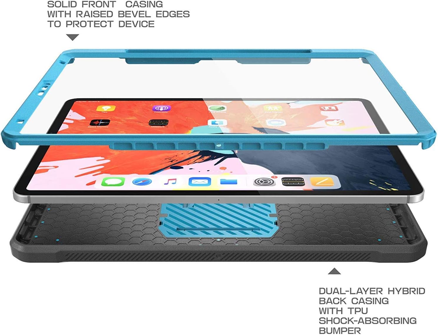 iPad Pro 11 inch (2018) Unicorn Beetle Pro Full Body Case (Apple Pencil compatible)-Blue