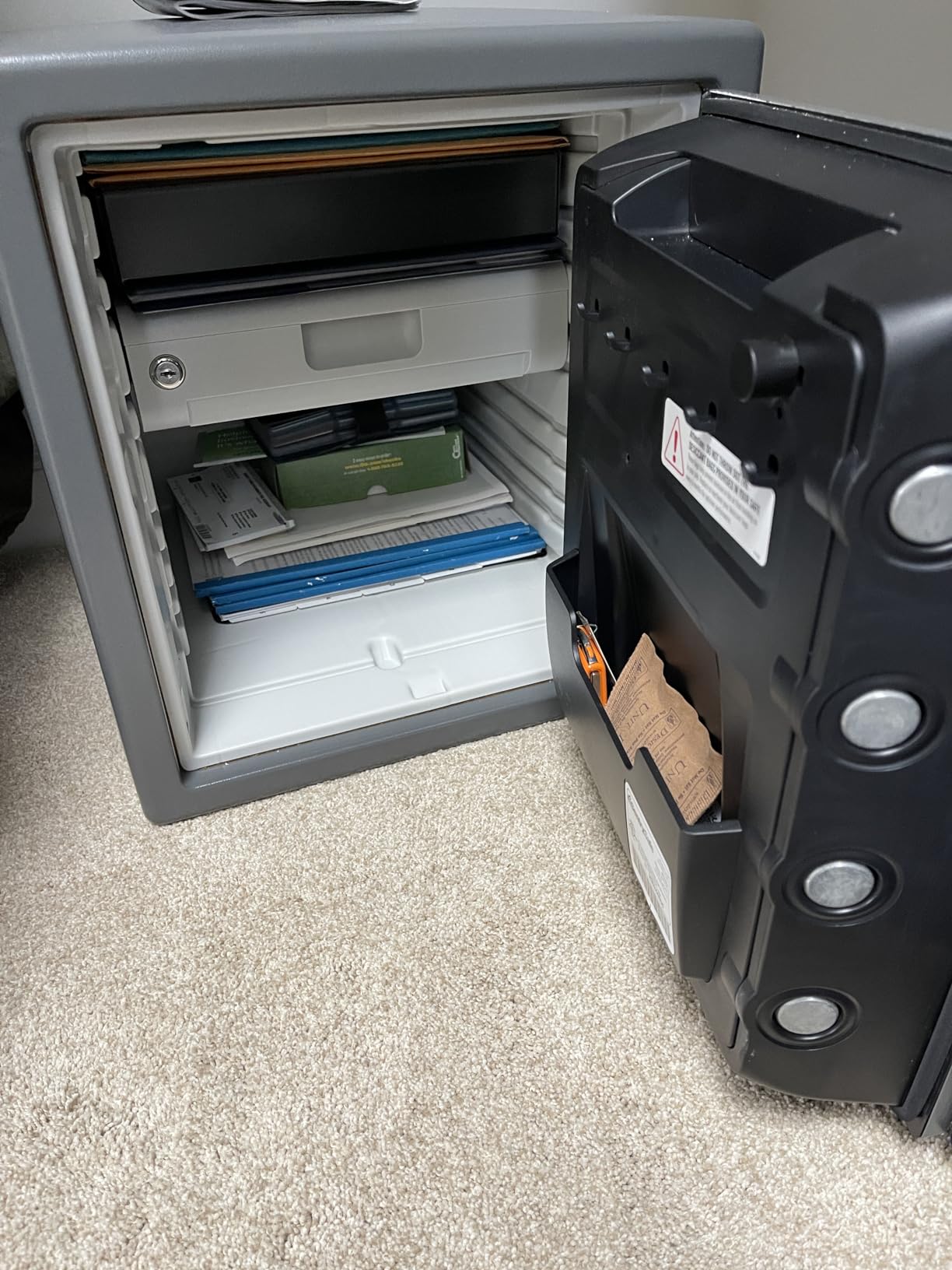 SentrySafe SFW123GDC fireproof waterproof safe front view