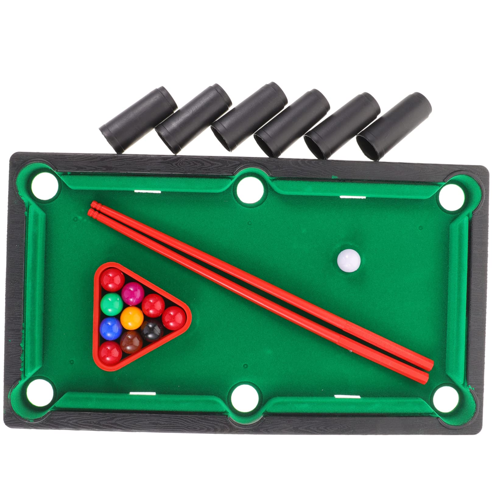 Toddmomy Mini Pool Table Set Billiards Toys for Boys and Girls Snooker Game Tabletop Pool Table Interactive Billiard Game
